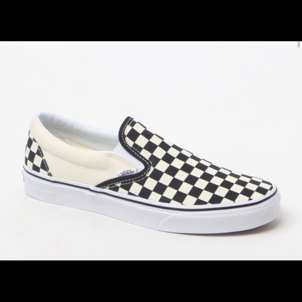 Vans Classic Checkerboard White & Black Slip-On